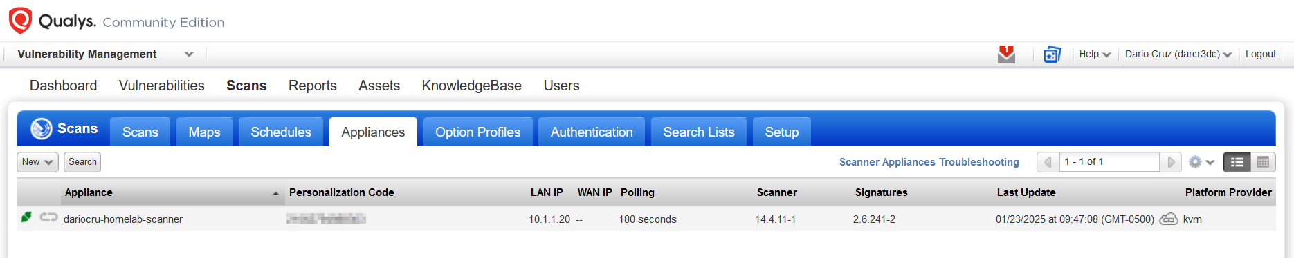 Qualys Scanner Setup 05
